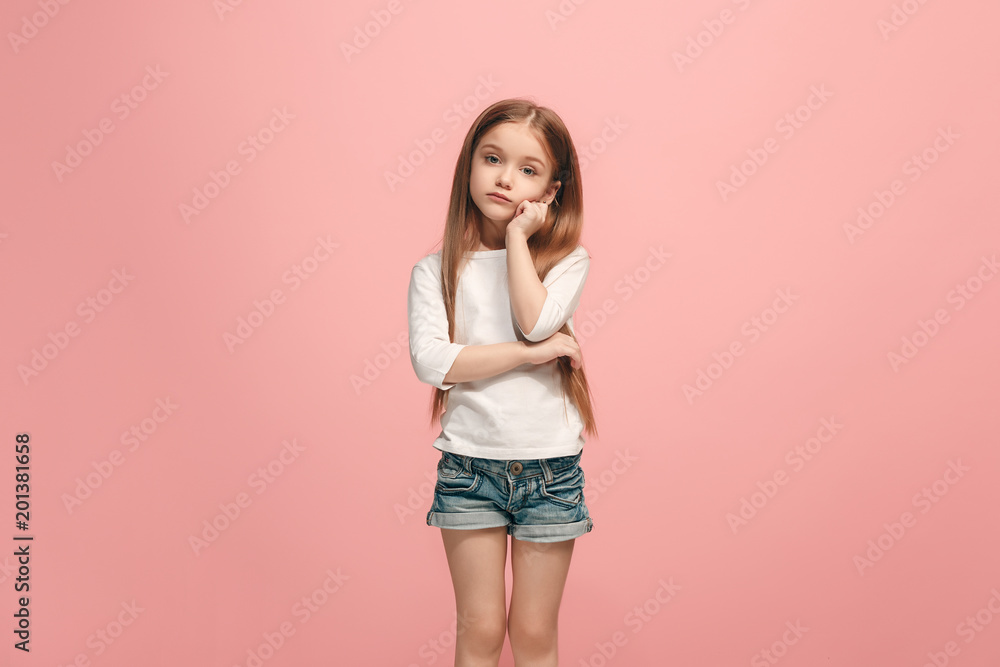 Young serious thoughtful sad teen girl Young serious thoughtful sad teen girl
