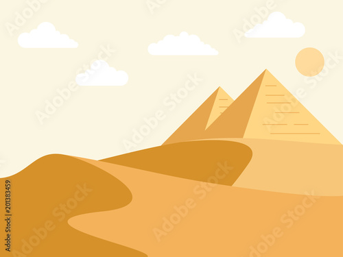design of egypt and pyramid illustrations