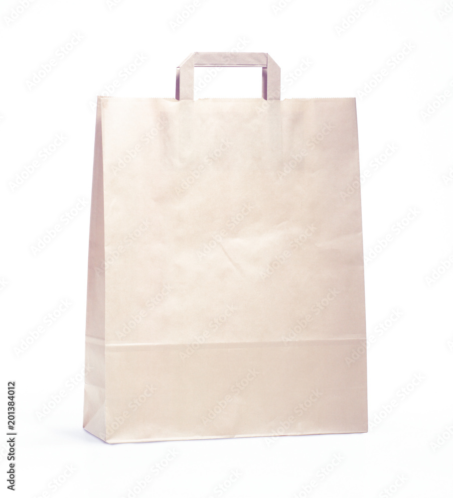recycle brown paper bag isolated on white background recycle brown paper bag isolated on white background