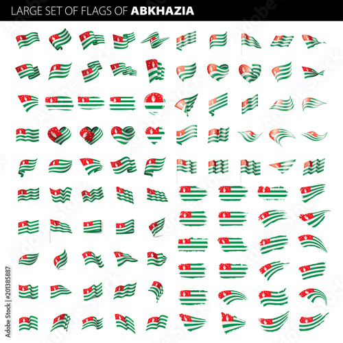 Abkhazia flag, vector illustration