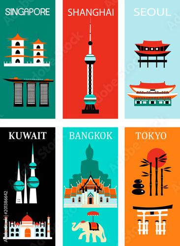 Photography Symbols of Famous cities.