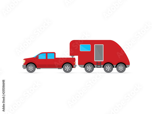 red fifth wheel