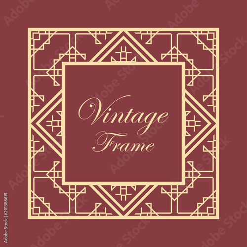 Art Deco frame border