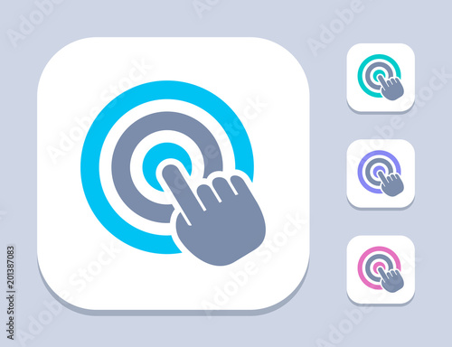 Hand Click - LED Duo Icons. A professional, pixel-perfect icon.