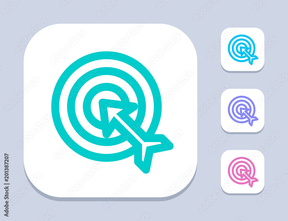 Target & Arrow - Neon Icons. A professional, pixel-perfect icon. Target & Arrow - Neon Icons. A professional, pixel-perfect icon.