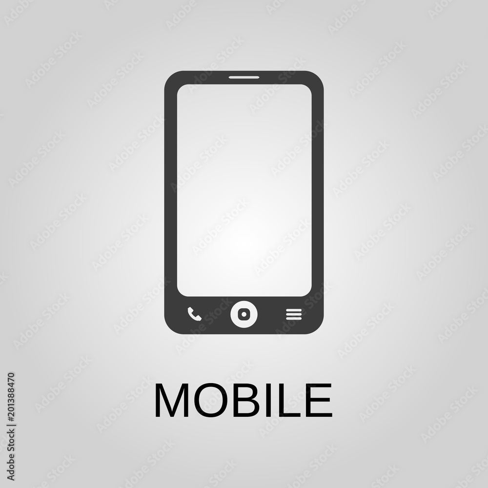 Mobile icon. Mobile symbol. Flat design. Stock - Vector illustration Mobile icon. Mobile symbol. Flat design. Stock - Vector illustration
