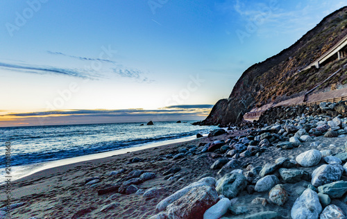 Limekiln State Park - Big Sur, California, February 20, 2018: Limekiln State Park offers rugged sea views, an interesting under the bridge view of Highway 1 and dramatic sunsets.