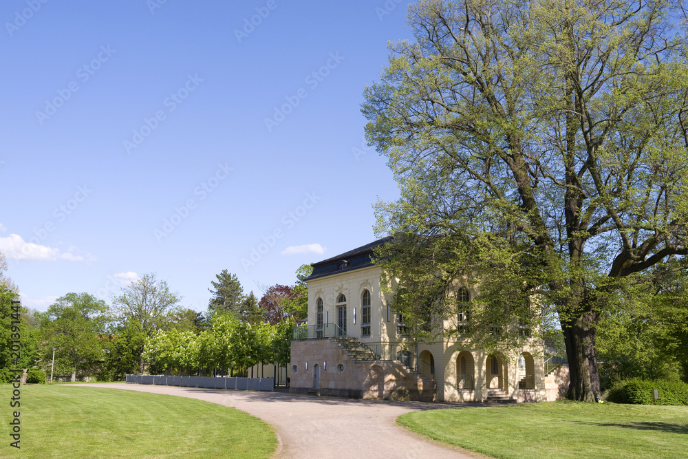 Altenburg / Germany: The impressive baroque tea house in the public castle garden