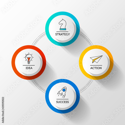 Infographic design template. Business concept with 4 steps