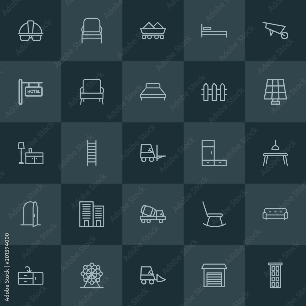 Modern Simple Set of industry, buildings, furniture Vector outline Icons. ..Contains such Icons as armchair, sink, interior, park, wash and more on dark background. Fully Editable. Pixel Perfect. Modern Simple Set of industry, buildings, furniture Vector outline Icons. ..Contains such Icons as armchair, sink, interior, park, wash and more on dark background. Fully Editable. Pixel Perfect.