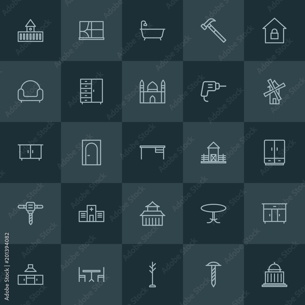 Modern Simple Set of industry, buildings, furniture Vector outline Icons. ..Contains such Icons as work, business, medieval, set, bath and more on dark background. Fully Editable. Pixel Perfect. Modern Simple Set of industry, buildings, furniture Vector outline Icons. ..Contains such Icons as work, business, medieval, set, bath and more on dark background. Fully Editable. Pixel Perfect.