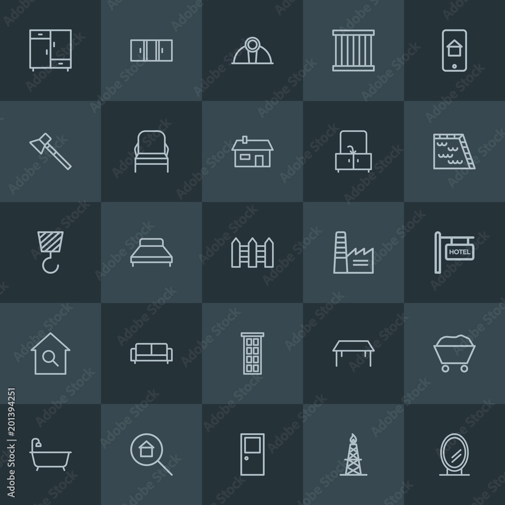 Modern Simple Set of industry, buildings, furniture Vector outline Icons. ..Contains such Icons as home, window, glass, equipment, frame and more on dark background. Fully Editable. Pixel Perfect. Modern Simple Set of industry, buildings, furniture Vector outline Icons. ..Contains such Icons as home, window, glass, equipment, frame and more on dark background. Fully Editable. Pixel Perfect.
