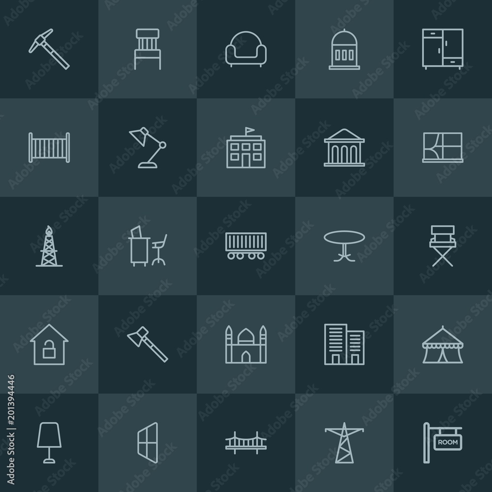 Modern Simple Set of industry, buildings, furniture Vector outline Icons. ..Contains such Icons as retro, sign, industry, light, chair and more on dark background. Fully Editable. Pixel Perfect. Modern Simple Set of industry, buildings, furniture Vector outline Icons. ..Contains such Icons as retro, sign, industry, light, chair and more on dark background. Fully Editable. Pixel Perfect.