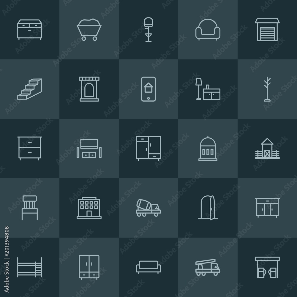 Modern Simple Set of industry, buildings, furniture Vector outline Icons. ..Contains such Icons as home, bunk, open, doorway, cabinet and more on dark background. Fully Editable. Pixel Perfect. Modern Simple Set of industry, buildings, furniture Vector outline Icons. ..Contains such Icons as home, bunk, open, doorway, cabinet and more on dark background. Fully Editable. Pixel Perfect.
