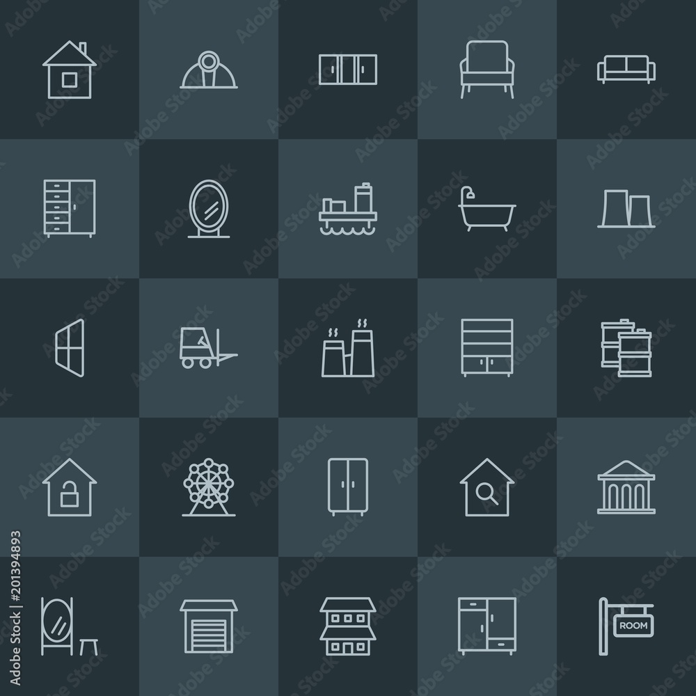 Modern Simple Set of industry, buildings, furniture Vector outline Icons. ..Contains such Icons as sign, transportation, house, tool, home and more on dark background. Fully Editable. Pixel Perfect. Modern Simple Set of industry, buildings, furniture Vector outline Icons. ..Contains such Icons as sign, transportation, house, tool, home and more on dark background. Fully Editable. Pixel Perfect.