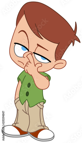 kid picking nose