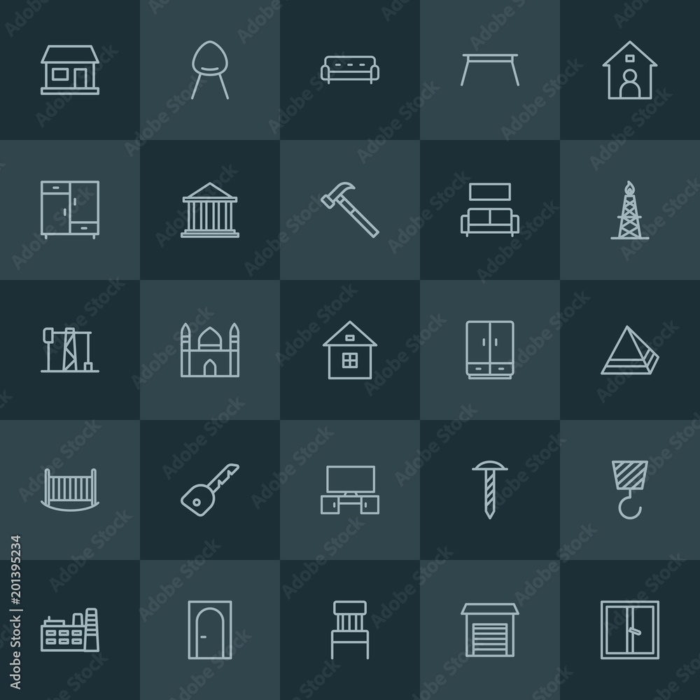 Modern Simple Set of industry, buildings, furniture Vector outline Icons. ..Contains such Icons as factory, office, illustration, room and more on dark background. Fully Editable. Pixel Perfect. Modern Simple Set of industry, buildings, furniture Vector outline Icons. ..Contains such Icons as factory, office, illustration, room and more on dark background. Fully Editable. Pixel Perfect.