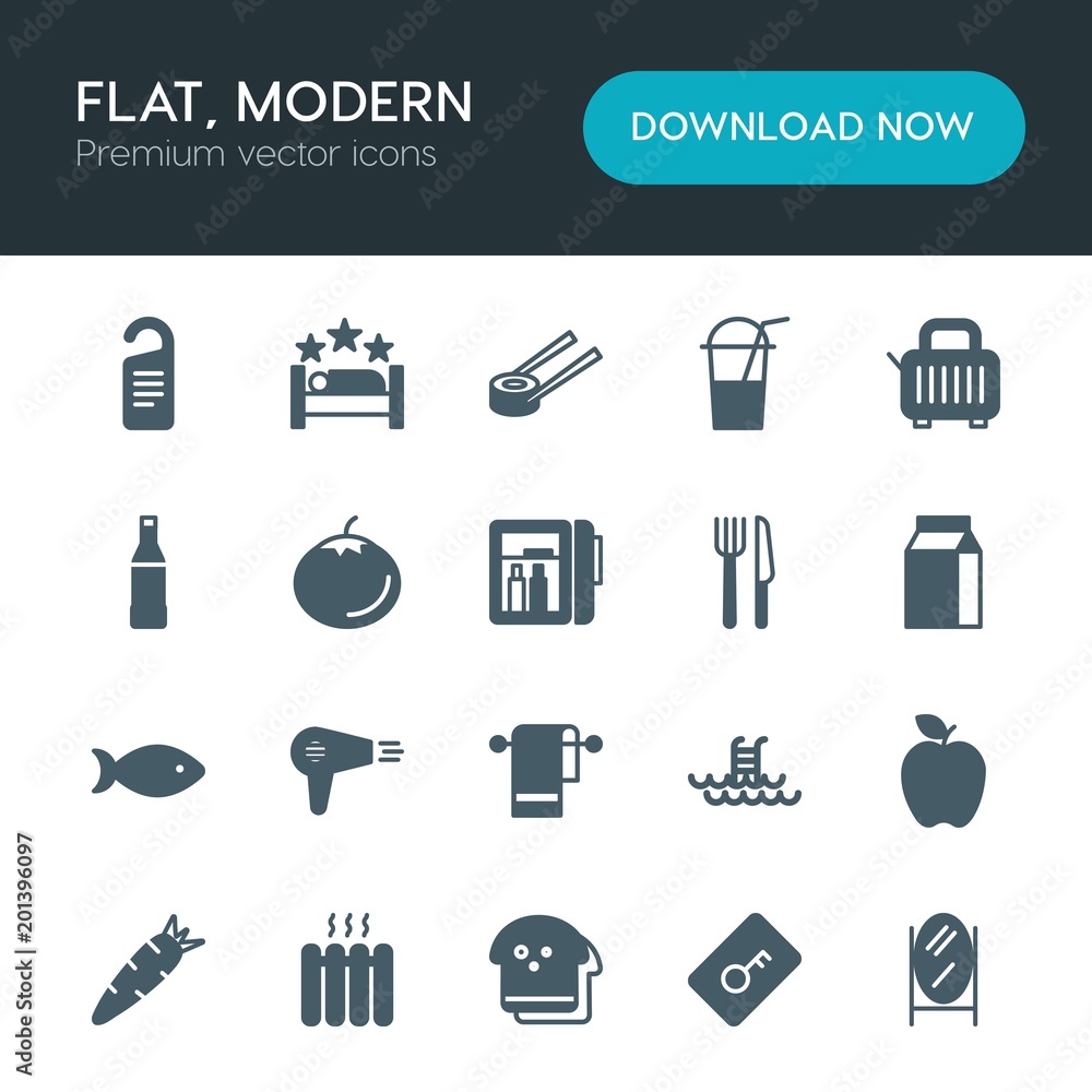 Modern Simple Set of food, hotel, drinks Vector fill Icons. ..Contains such Icons as blow, home, green, star, fresh, sign, hair, bread and more on white background. Fully Editable. Pixel Perfect Modern Simple Set of food, hotel, drinks Vector fill Icons. ..Contains such Icons as blow, home, green, star, fresh, sign, hair, bread and more on white background. Fully Editable. Pixel Perfect