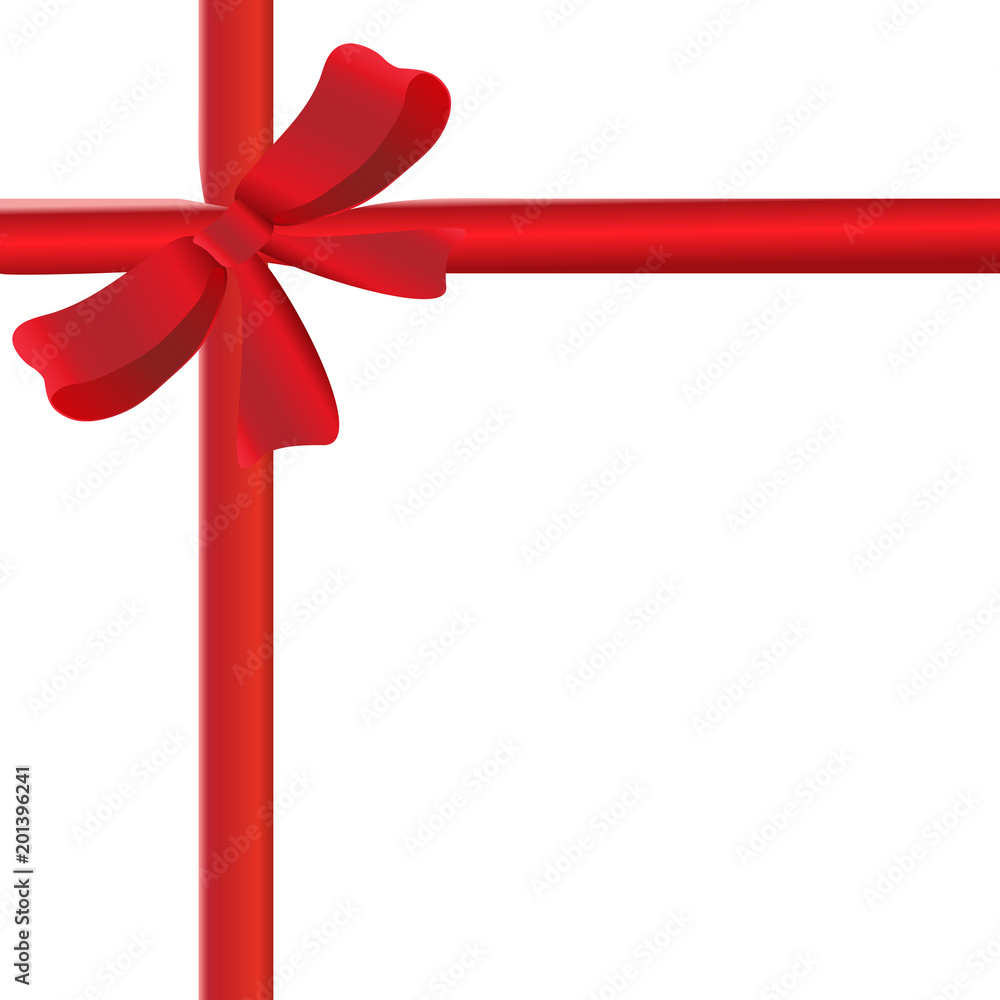 red ribbon with ribbon on white background vector illustration red ribbon with ribbon on white background vector illustration
