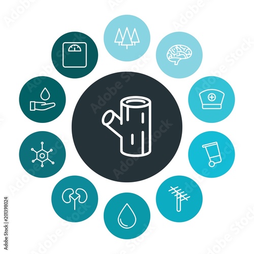 health, science, nature Infographic Colorful outline Icons Set. Contains such Icons as  communication,  texture,  environment,  clear,  medical,  dish,  lab and more. ..Fully Editable. Pixel Perfect