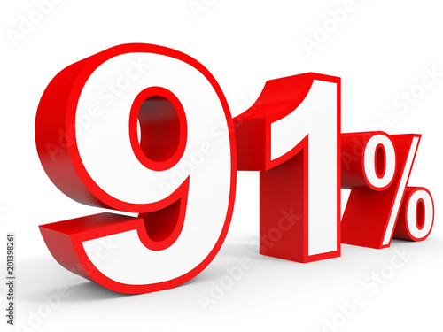 Ninety one percent off. Discount 91 %.