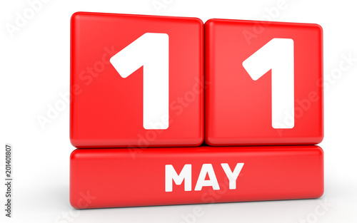 May 11. Calendar on white background.