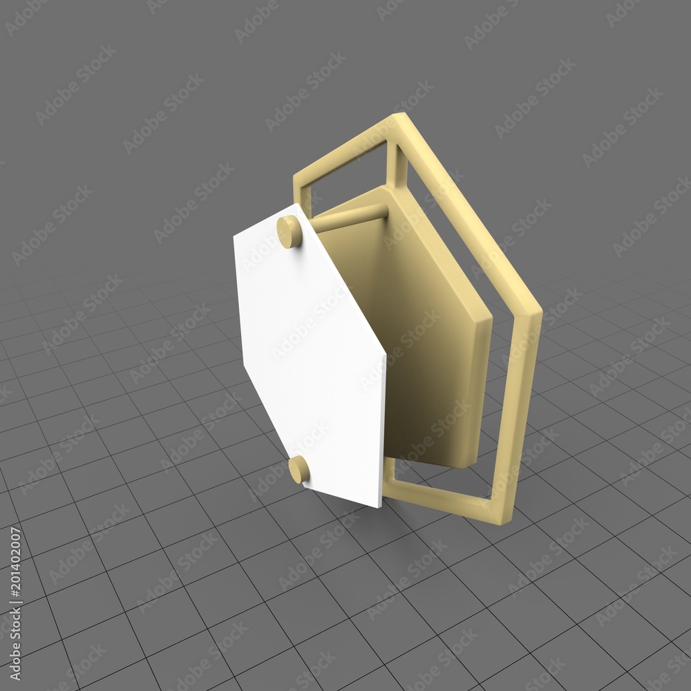 Geometric wall light fixture Stock 3D asset Adobe Stock