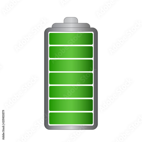 battery symbol with full charge vector illustration