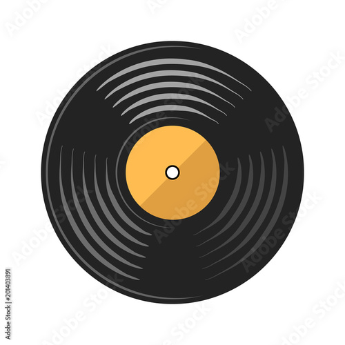 vector vinyl disc (record) on white, stock illustration