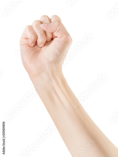 Woman fist isolated with clipping path © eshma