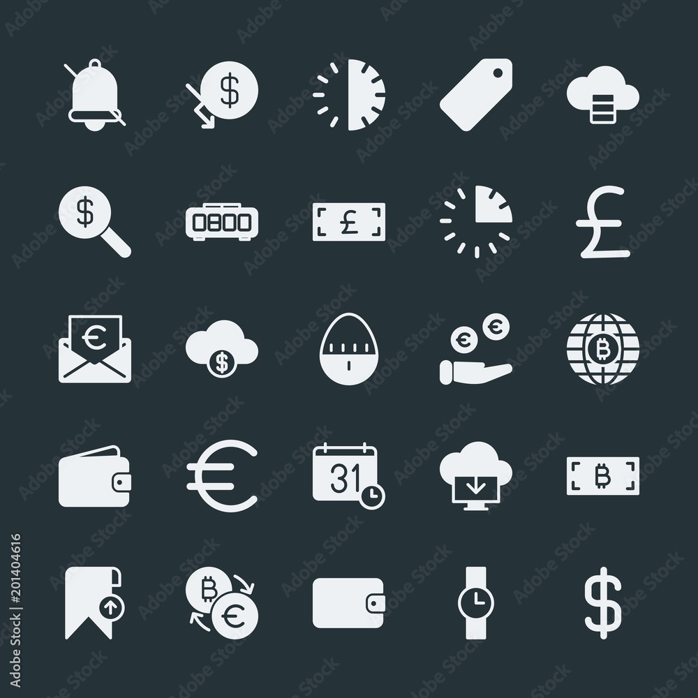 Modern Simple Set of money, cloud and networking, time, bookmarks Vector fill Icons. ..Contains such Icons as money, sale, currency, cloud and more on dark background. Fully Editable. Pixel Perfect. Modern Simple Set of money, cloud and networking, time, bookmarks Vector fill Icons. ..Contains such Icons as money, sale, currency, cloud and more on dark background. Fully Editable. Pixel Perfect.