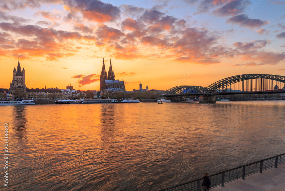 Sonnenuntergang über Köln 