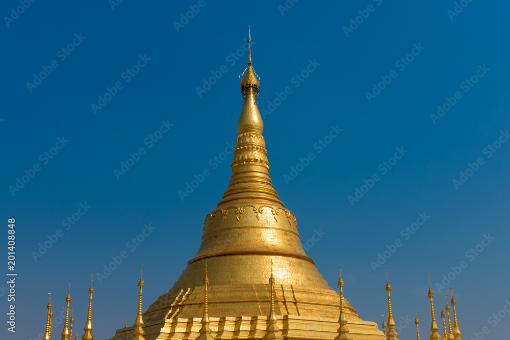 Shwedagon Pagoda is a beautiful golden pagoda located at Tachileik, Myanmar.