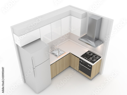 Isometric of Kitchen