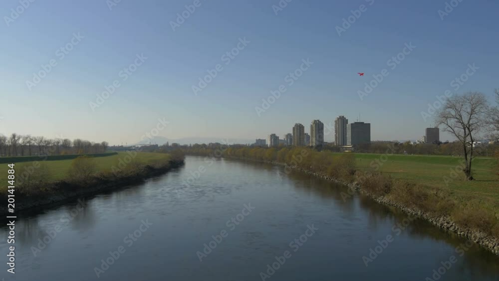 The Sava river near Zagreb The Sava river near Zagreb