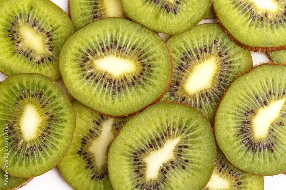 Sliced juicy kiwi fruit. View from above. Sliced juicy kiwi fruit. View from above.