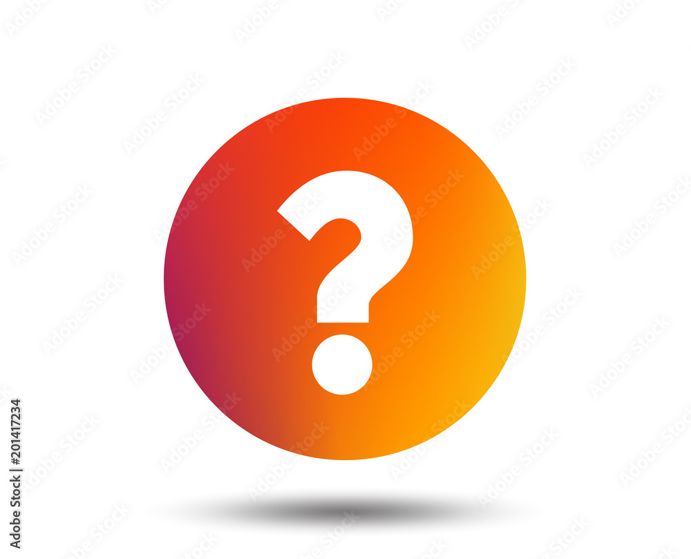 Question mark sign icon. Help symbol. FAQ sign. Blurred gradient design element. Vivid graphic flat icon. Vector Question mark sign icon. Help symbol. FAQ sign. Blurred gradient design element. Vivid graphic flat icon. Vector