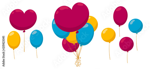 A bunch of colourful balloons