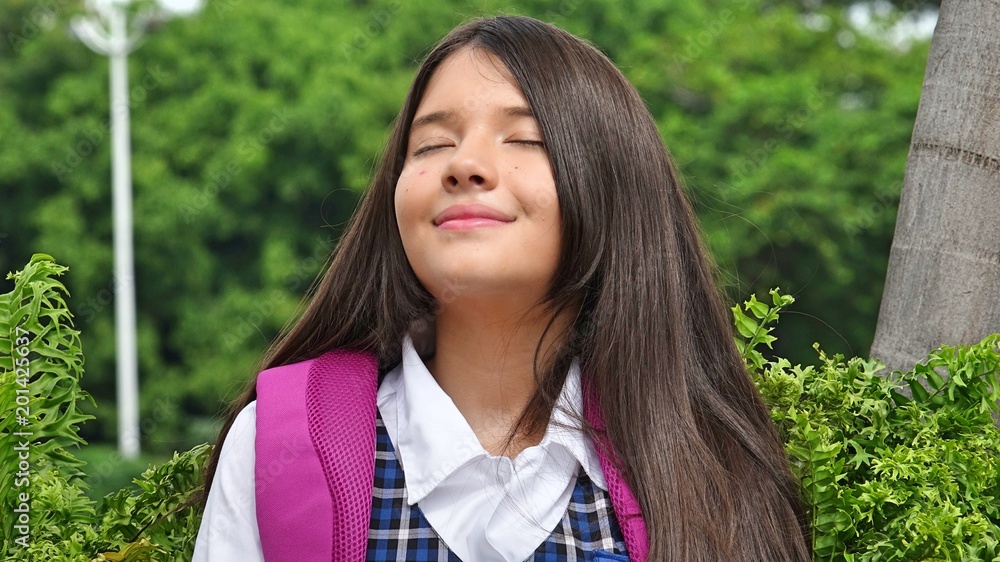 Pretty Female Student Daydreaming