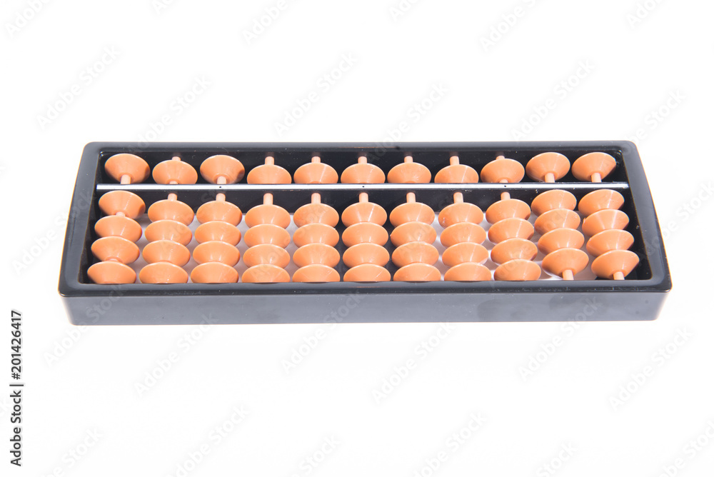 plastic abacus isolate on white background plastic abacus isolate on white background