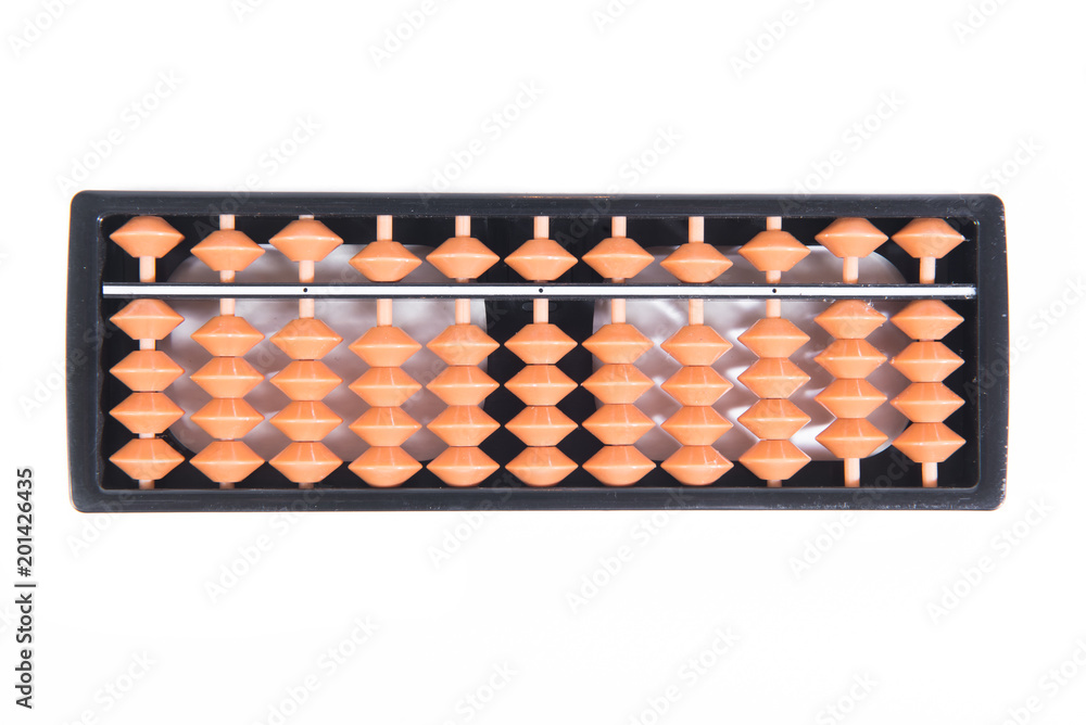 plastic abacus isolate on white background plastic abacus isolate on white background