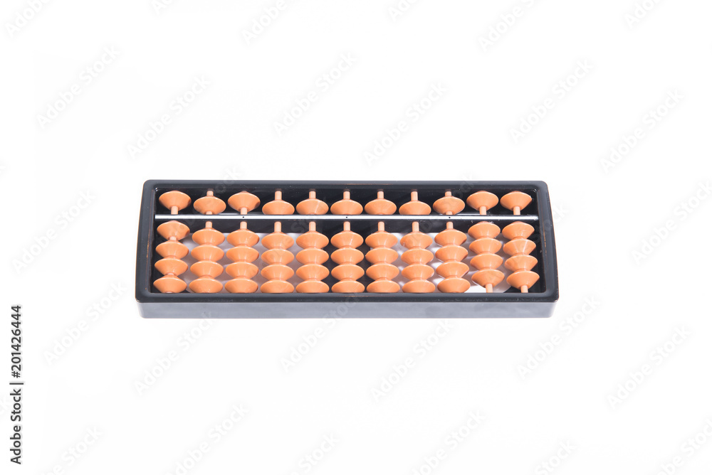 plastic abacus isolate on white background plastic abacus isolate on white background
