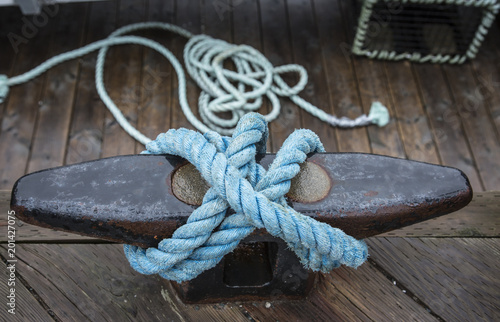 Blue docking rope 
