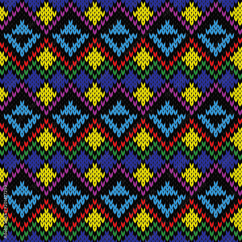 Seamless knitted multicolor ethnic pattern Seamless knitted multicolor ethnic pattern
