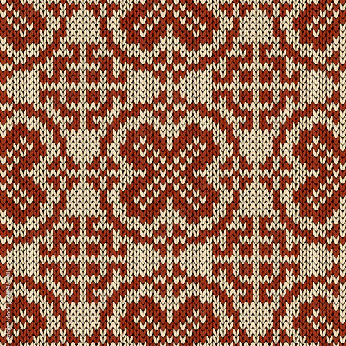 Seamless knitted orient ethnic pattern