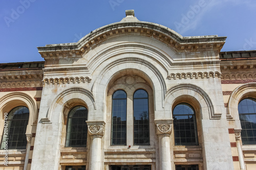 Building of Central Sofia Market Hall - Architecture from the beginning of the twentieth century in Sofia, Bulgaria