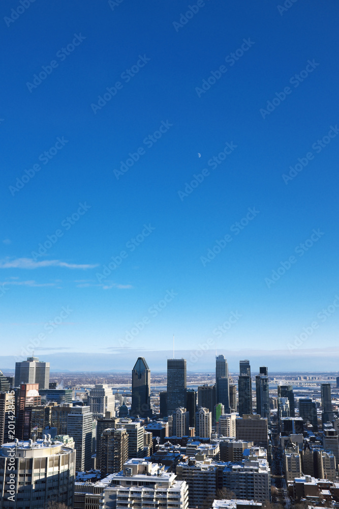 Montreal's Winter City Skyline