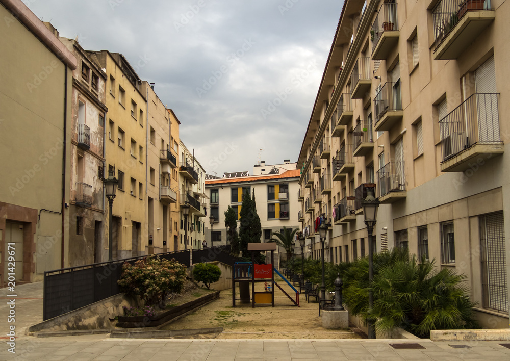 calle de Martorell, a city of Barcelona next to the llobregat river