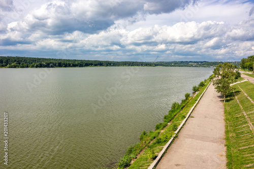 KALUGA  RUSSIA - AUGUST 2017  Yachenskoye reservoir in Kaluga  