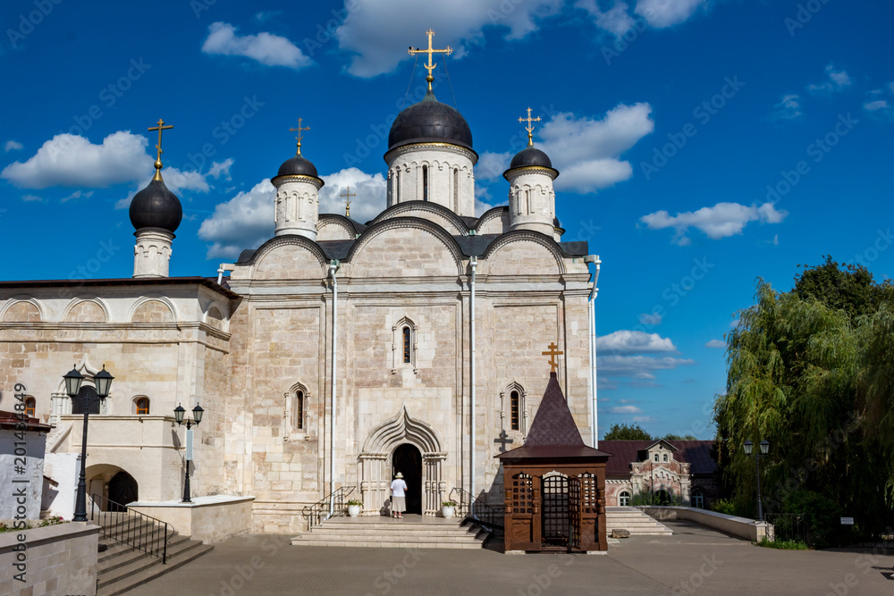 SERPUHOV, RUSSIA - AUGUST 2017: Vvedensky Vladychny Convent (Vvedenskiy Vladychnyi monastyr) in Serpukhov. Cathedral of the Presentation of the Blessed Virgin in the Temple
 